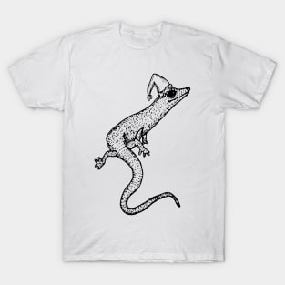 Black and White Christmas Salamander T-Shirt